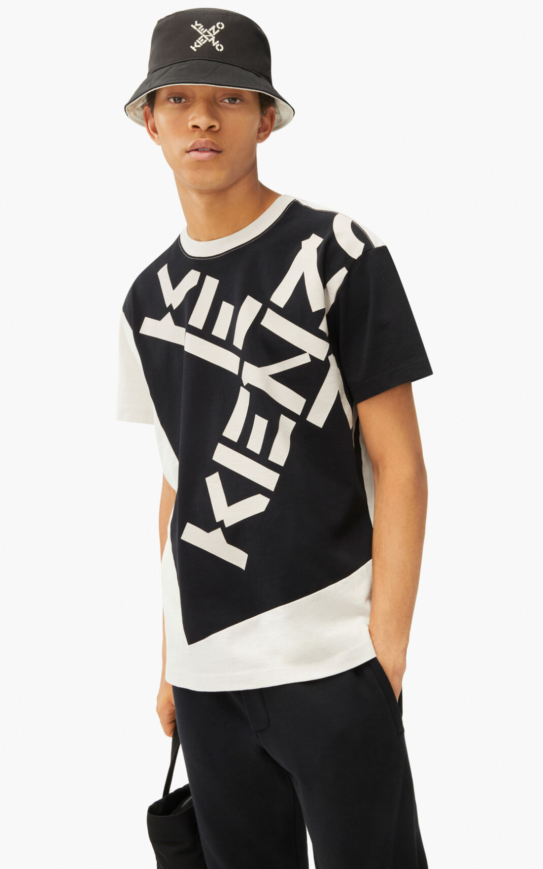 Camisetas Kenzo Sport Big X Hombre Negras IOJ179634